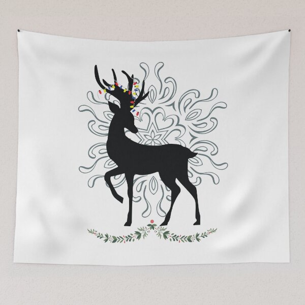 Item preview, Silhouette Christmas Deer designed and sold by BWAYZ.