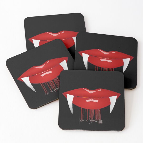 Item preview, Sexy Woman Vampire Mouth Blood Fangs Teeth Bright Red Lips designed and sold by Georgiodaccache.