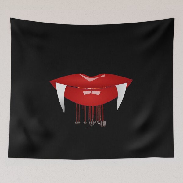 Item preview, Sexy Woman Vampire Mouth Blood Fangs Teeth Bright Red Lips designed and sold by Georgiodaccache.