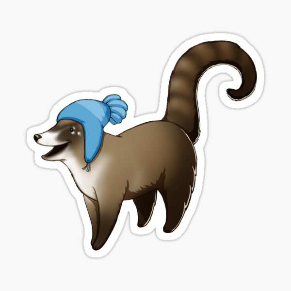 Coati Hat Sticker