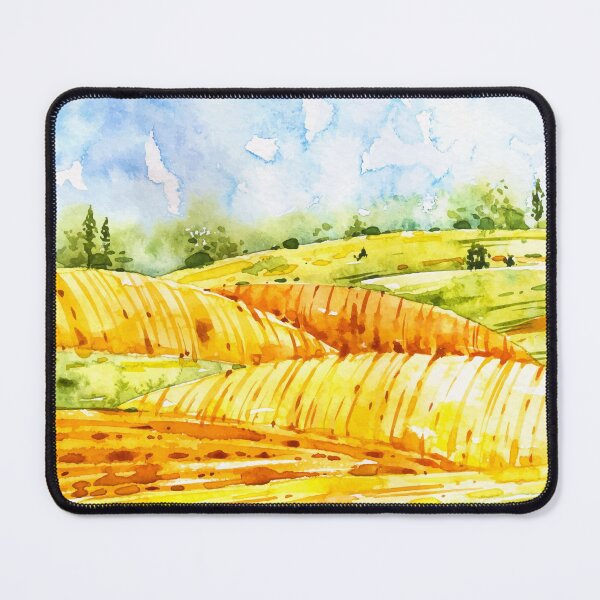 Item preview, Watercolor Farm Landscape designed and sold by Vector Scout Lab.