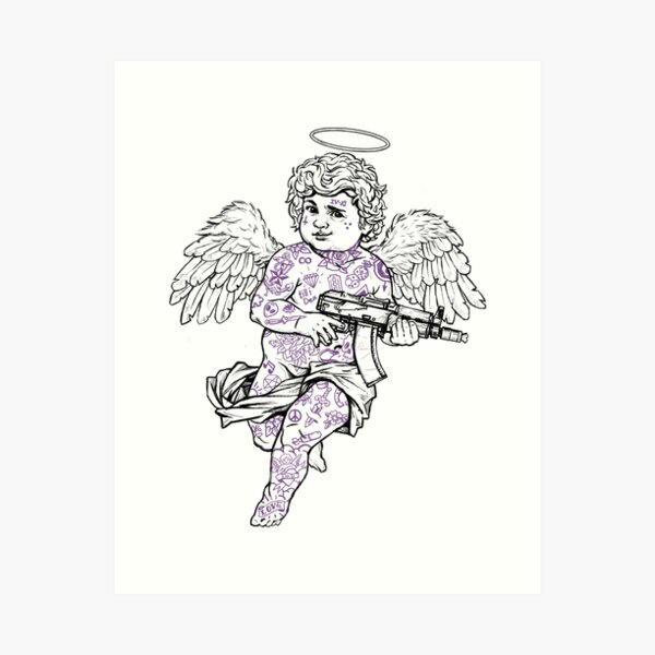 Impressions Artistiques Sur Le Theme Ange Tatouage Redbubble