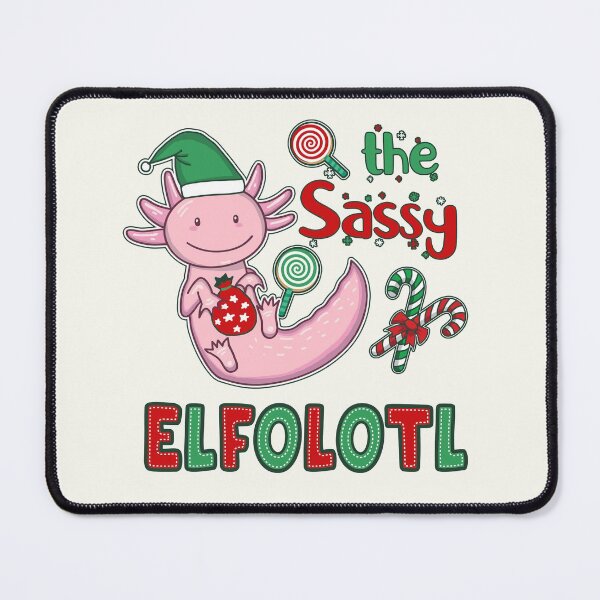 Item preview, Christmas Axolotl Elf - The Sassy Elfolotl designed and sold by GrimButterfly.