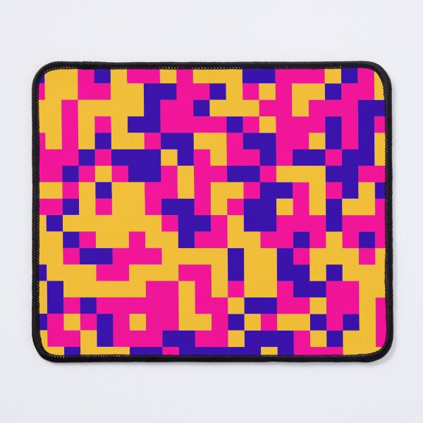 Item preview, Colored Pixels Retro Games Blue Pink and Yellow Pixel Pattern designed and sold by Gevover.
