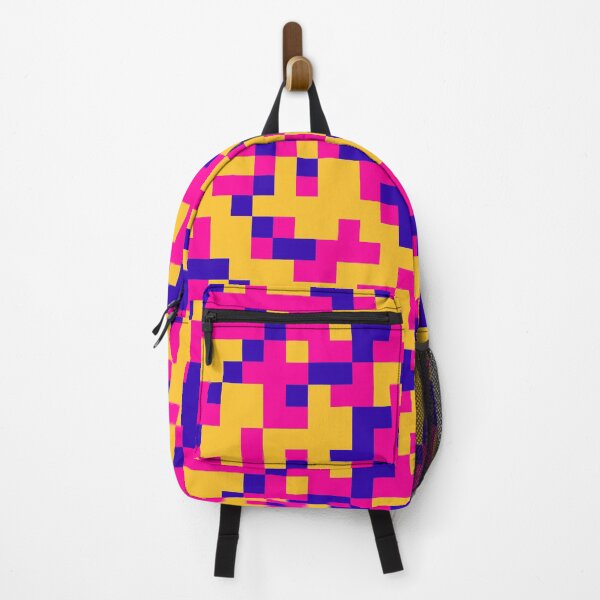 Item preview, Colored Pixels Retro Games Blue Pink and Yellow Pixel Pattern designed and sold by Gevover.