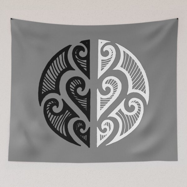 Item preview, Black and white maori tribal art designed and sold by attracdionz.