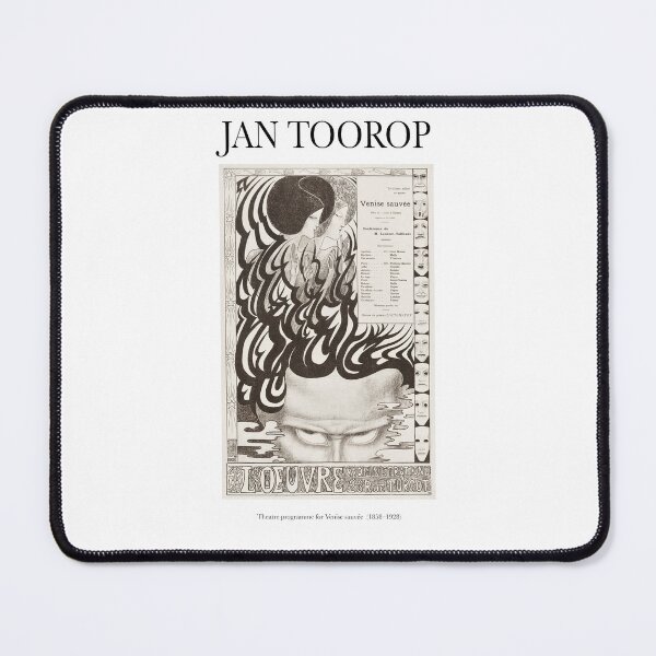 Item preview, JAN TOOROP - Theatre Venise Vintage Art Noveau Program - Man, woman & masks in hell designed and sold by FrostMintStudio.
