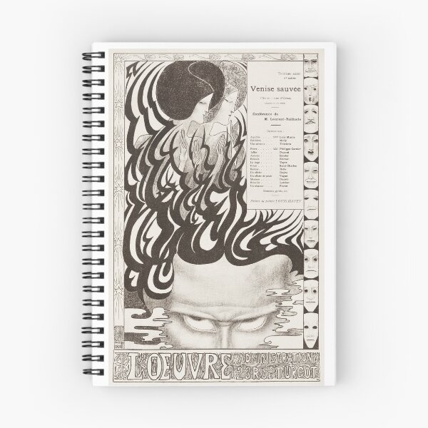 Item preview, JAN TOOROP - Theatre Venise Vintage Art Noveau Program - Man, woman & masks in hell designed and sold by FrostMintStudio.
