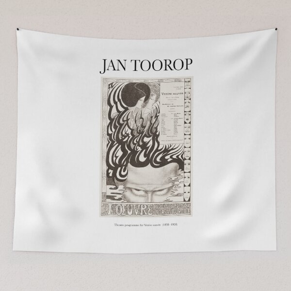 Item preview, JAN TOOROP - Theatre Venise Vintage Art Noveau Program - Man, woman & masks in hell designed and sold by FrostMintStudio.