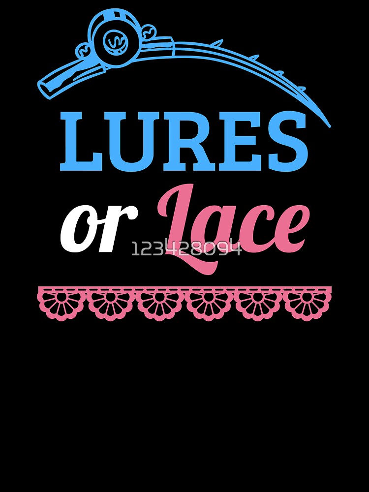 Lures Or Lace Gender Reveal Fishing Themed Girl Boy | Kids T-Shirt