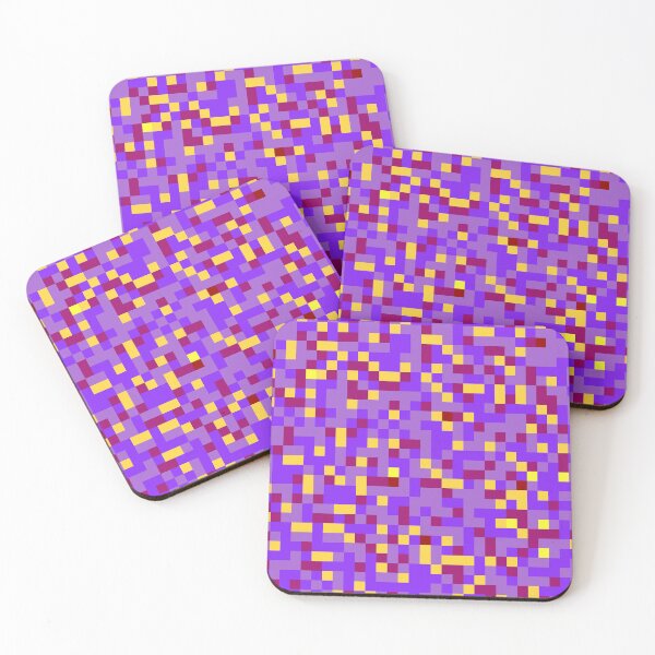 Item preview, Retro Colorful Pixels Abstract Purple Yellow and Red Pattern designed and sold by Gevover.