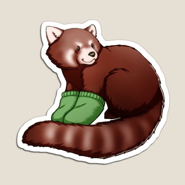 Red Panda Mittens Magnet