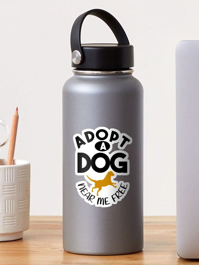 Copy of Adopt a dog near me Fitted  Sticker for Sale by ChaseRyanHome