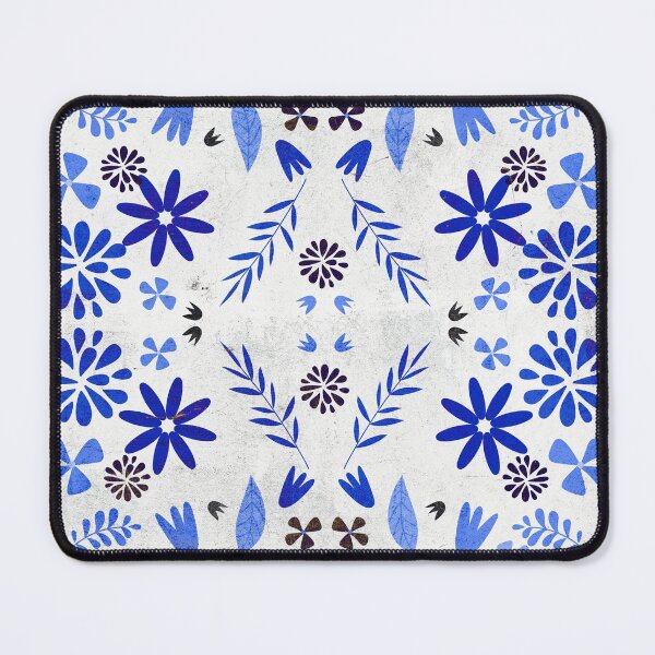 Item preview, Blue floral pattern designed and sold by Bigika.