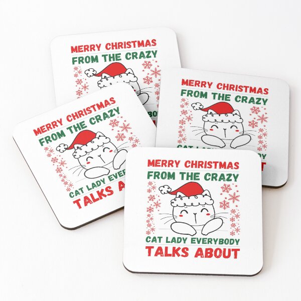 Item preview, Merry Christmas From The Crazy Cat Lady Everybody Talks About - Christmas Decor designed and sold by Delandor.
