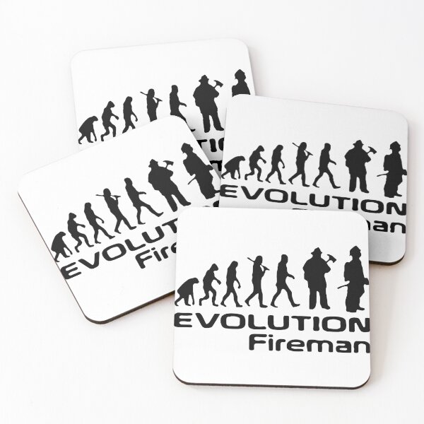Item preview, Firefighter Evolution of Fireman Hero my dad is fireman Gift Premium Apparel Funny Holiday Xmas designed and sold by DesignByHeartUK.
