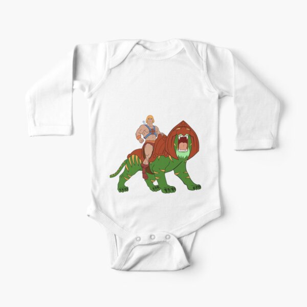 He-man and Tiger Tribute Long Sleeve Baby One-Piece