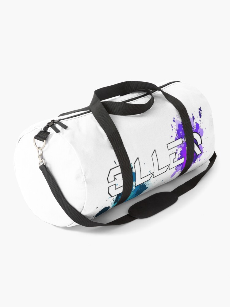 Thumbnail 1 of 3, Duffle Bag, White Logo Sports Bag with Color Splash Oller Music designed and sold by xollerx.