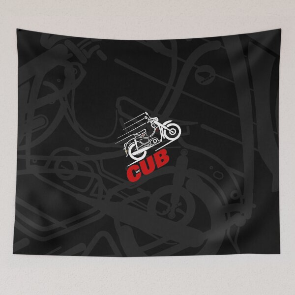 Item preview, The Super Cub, Cute Classic Line Art for classic Bikers designed and sold by etoide.