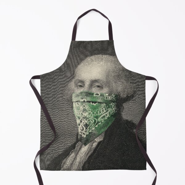 Item preview, George Washington masked with green bandanna | President's Day designed and sold by WE-ARE-BANKSY.