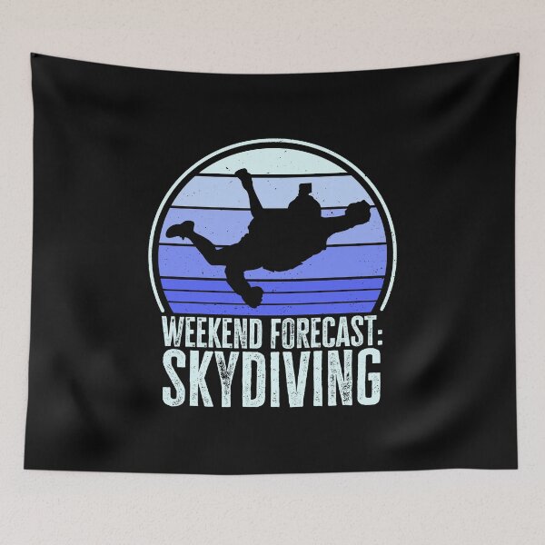 Item preview, Weekend Forecast: Skydiving. Funny Skydiver, Retro Parachutist designed and sold by AS-Shirts.