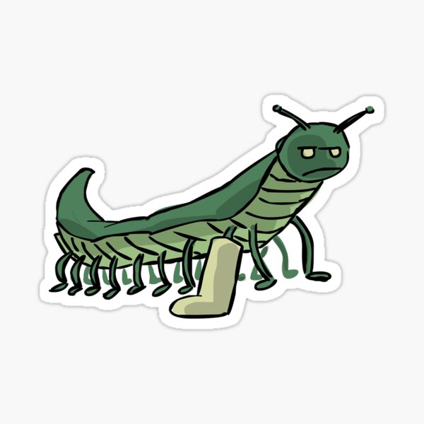 Broken Leg Caterpillar Sticker
