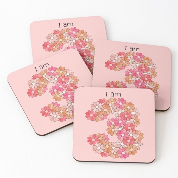 Item preview, I Am 3 (Three). Three Year Old Birthday Girl. designed and sold by JellyBeenzz.