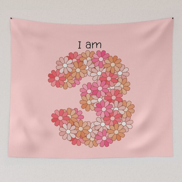 Item preview, I Am 3 (Three). Three Year Old Birthday Girl. designed and sold by JellyBeenzz.