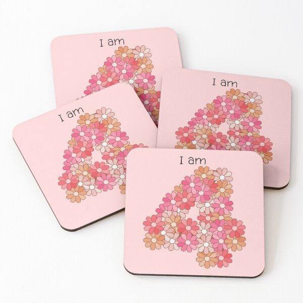 Item preview, I Am 4 (Four). Four Year Old Birthday Girl. designed and sold by JellyBeenzz.