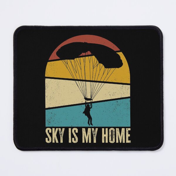 Artikelvorschau, Himmel ist mein Zuhause. Lustiges Fallschirmspringer-Zitat, Fallschirmspringen Retro Vintage, Fallschirmspringer entworfen und verkauft von AS-Shirts.