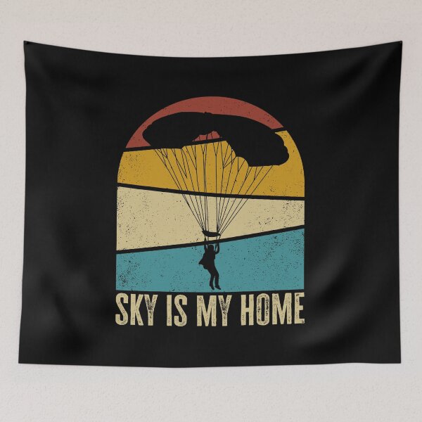 Item preview, Sky is my Home. Funny Skydiver Quote, Skydiving Retro Vintage, Parachutist designed and sold by AS-Shirts.