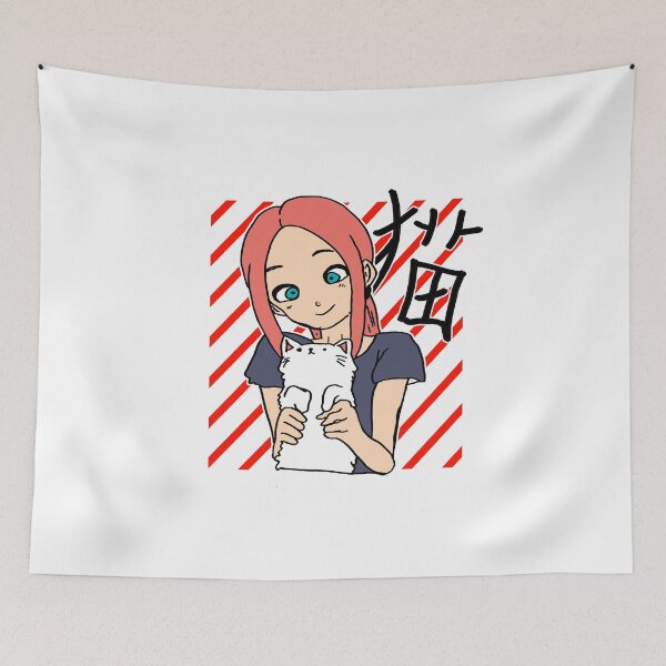Item preview, Anime cat mom with kanji for cat fanatics designed and sold by Merchandiser099.