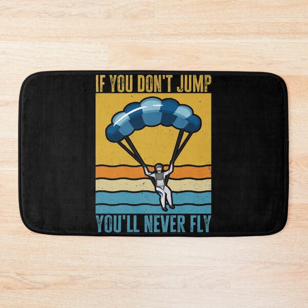 Item preview, If You don't Jump, You'll Never Fly. Skydiver, Skydiving retro vintage designed and sold by AS-Shirts.
