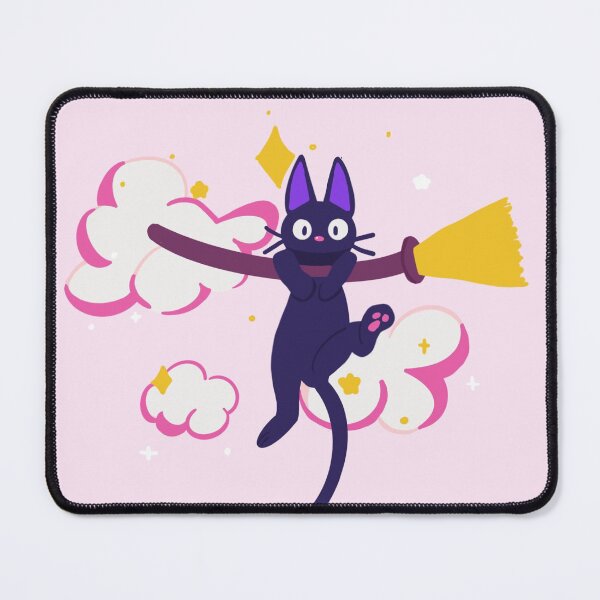 Jiji Ghilbli on a broom Mouse Pad