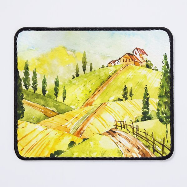 Item preview, Watercolor Farm Landscape designed and sold by Vector Scout Lab.