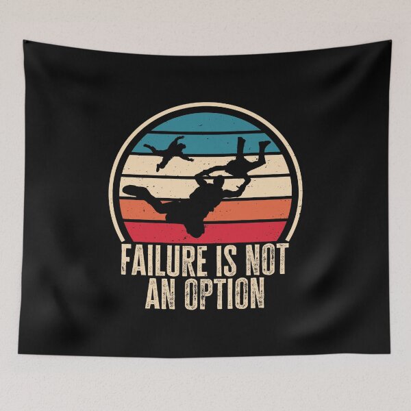 Item preview, Failure is not an Option. Funny Skydiver Quote, Retro Vintage Skydiving designed and sold by AS-Shirts.