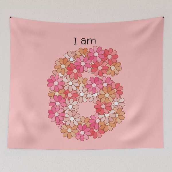 Item preview, I Am 6 (Six). Six Year Old Birthday Girl. designed and sold by JellyBeenzz.