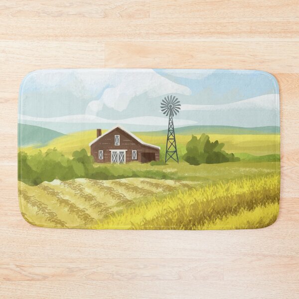 Item preview, Beautiful Watercolor Spring Countryside Landscape designed and sold by Vector Scout Lab.