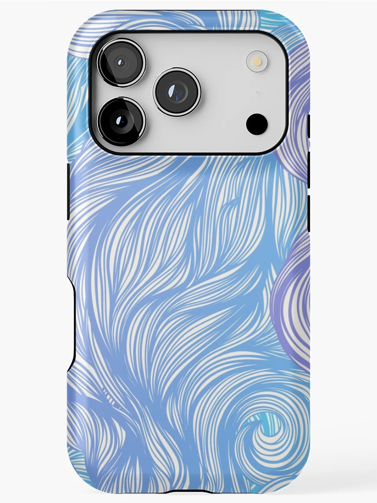 Thumbnail 1 of 4, iPhone Case, Beautiful Seamless Abstract Blue Pattern designed and sold by JTS STORE.
