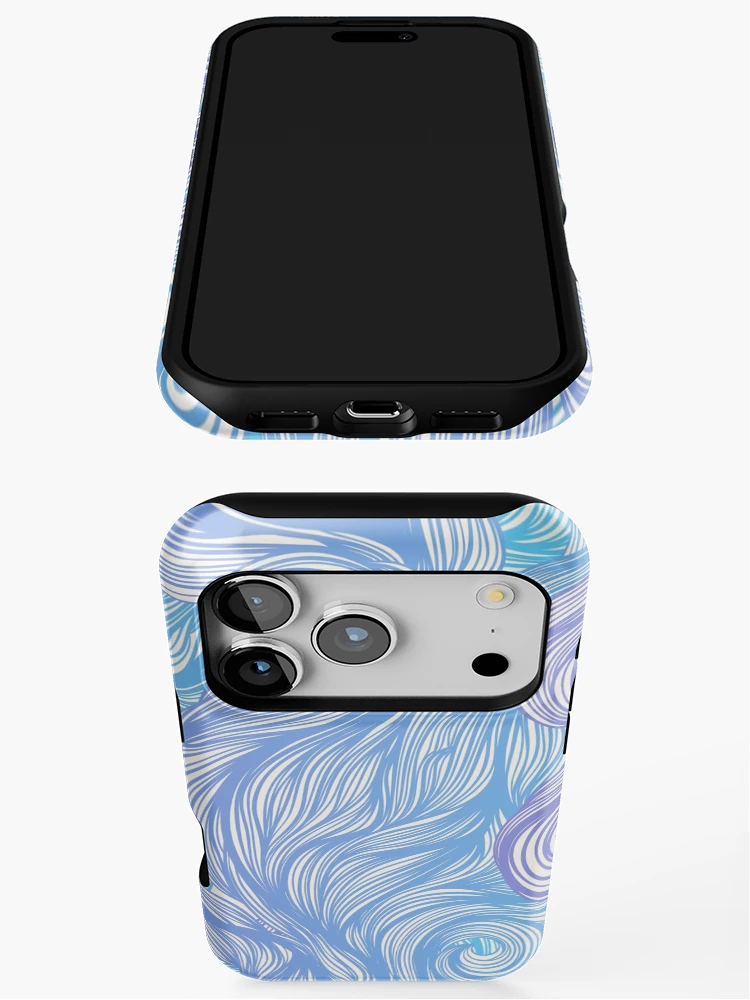 Thumbnail 3 of 4, iPhone Case, Beautiful Seamless Abstract Blue Pattern designed and sold by JTS STORE.