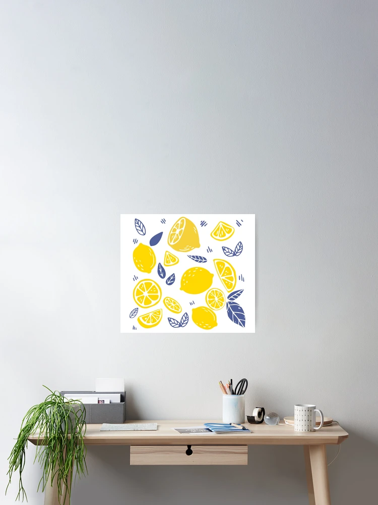 Thumbnail 2 of 3, Poster, Lemon Pattern Art designed and sold by JTS STORE.