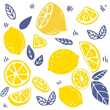 Artwork thumbnail, Lemon Pattern Art by JTS STORE