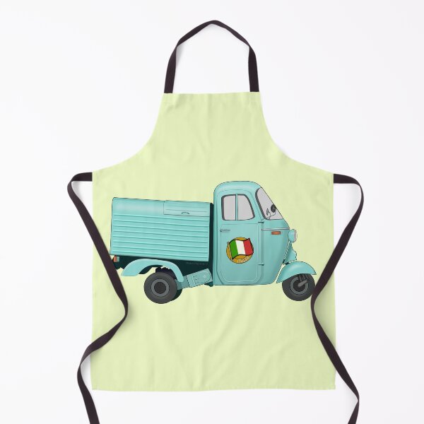 Item preview, Vintage Cyan Italian Motorized Rikshaw with Italian Flag Sticker on the Door designed and sold by ibadishi.