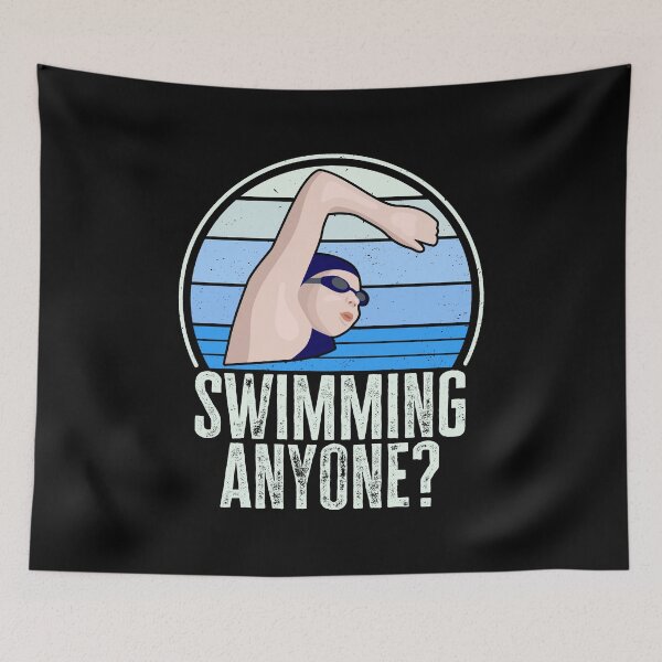 Item preview, Swimming Anyone, Funny Swimmer Retro, Swimming lover designed and sold by AS-Shirts.
