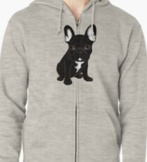 Brindle French Bulldog Zipped Hoodie