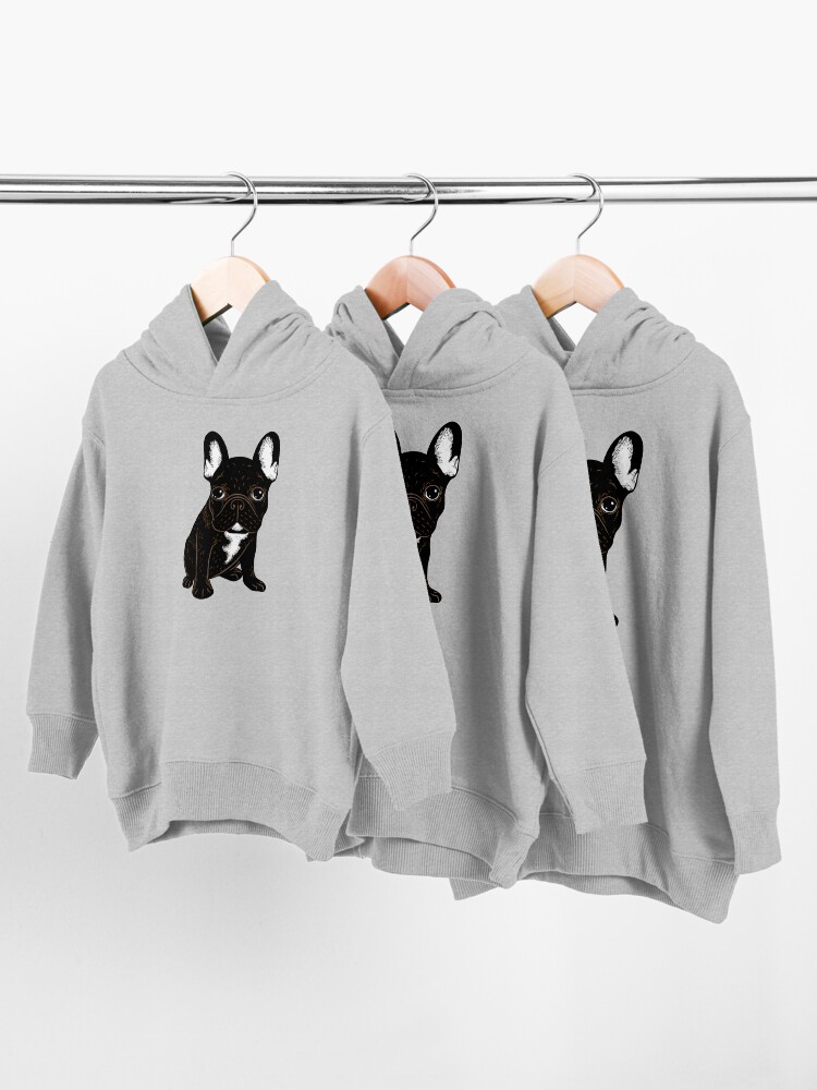 Thumbnail 3 of 5, Toddler Pullover Hoodie, Brindle French Bulldog  designed and sold by Chee Sim.