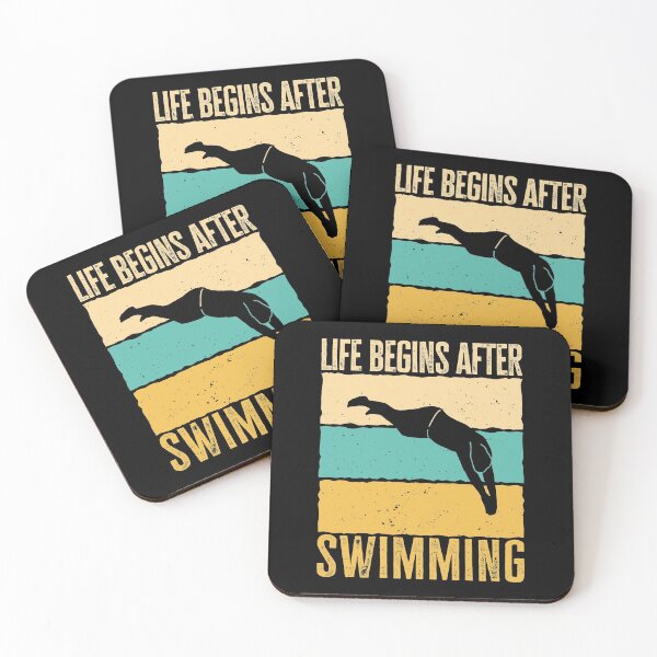 Item preview, Life Begins After Swimming, Funny Swimmer Vintage Retro designed and sold by AS-Shirts.