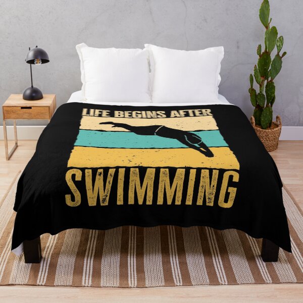 Item preview, Life Begins After Swimming, Funny Swimmer Vintage Retro designed and sold by AS-Shirts.