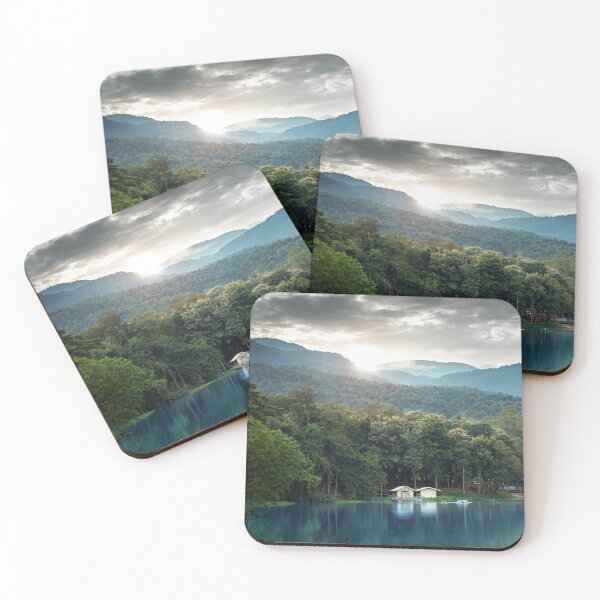 Item preview, Lake Landscape With Mountains Winter Season Chiang Mai Thailand designed and sold by JTS STORE.
