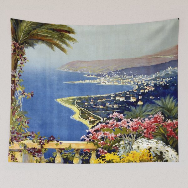 Item preview, Italy Scenic Coastline Illustration designed and sold by JoyforU.